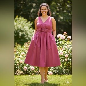 Banana Republic Pink Party Midi Dress 🎉 pockets